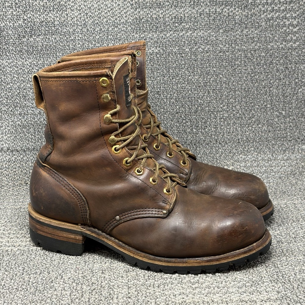 Carolina Men's 10.5 Safety Toe Work Boots Brown Leather Made in USA Logger